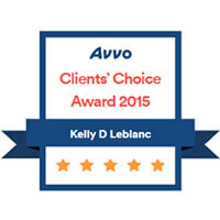 Avvo clients choice badge for Kelly LaBlanc