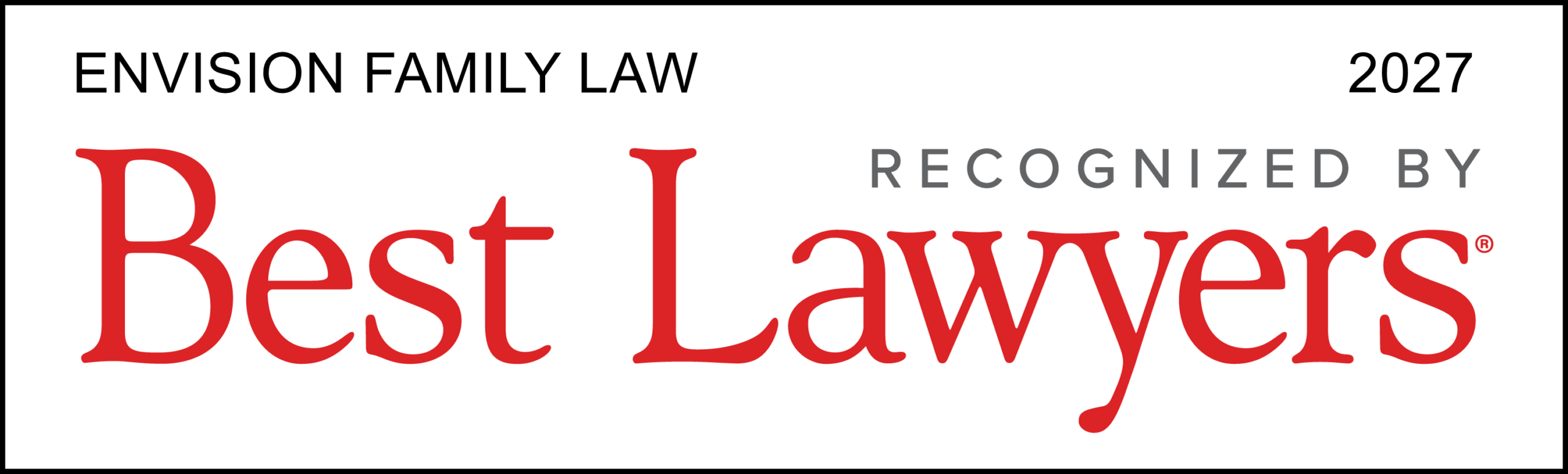 Envision Family Law, recognized by Best Lawyers 2027